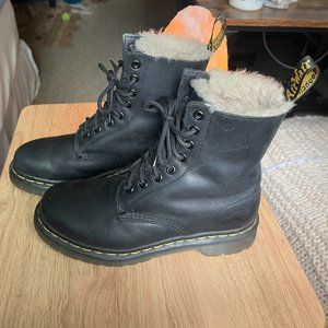 Dr. Martens - 1460 Faux Fur-Lined Lace Up Boots